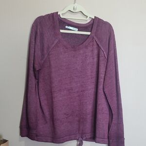 Mairices Purple Long Sleeve Sweater with Tie Front